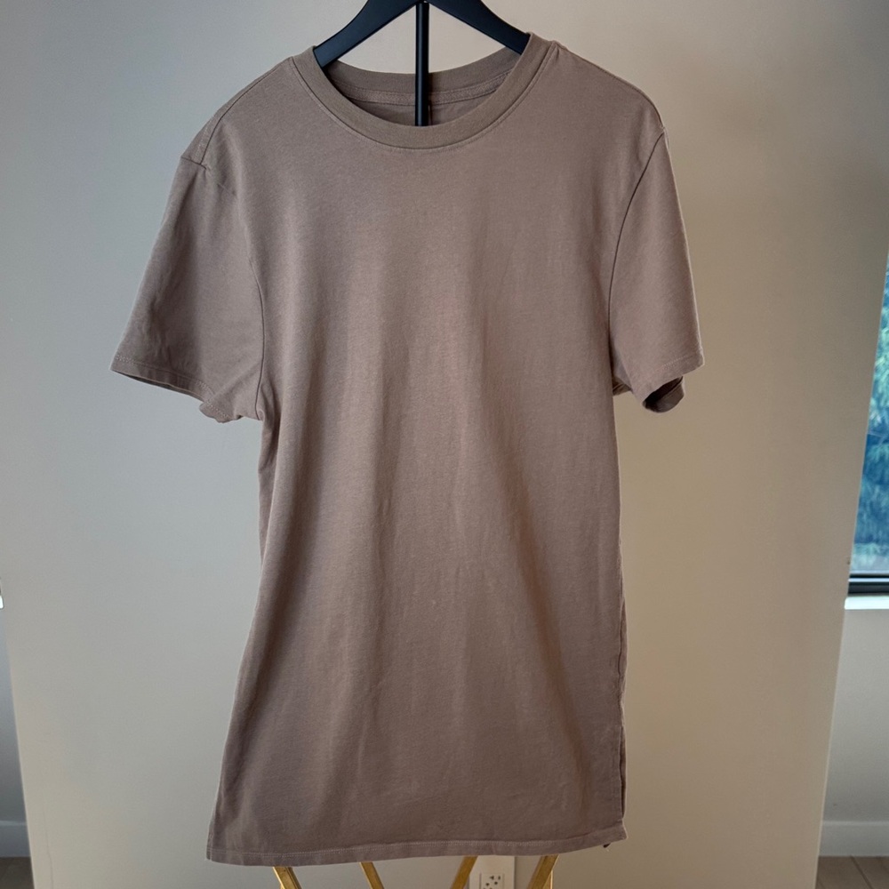 Fear of God Taupe Short Sleeve long lounge Tee